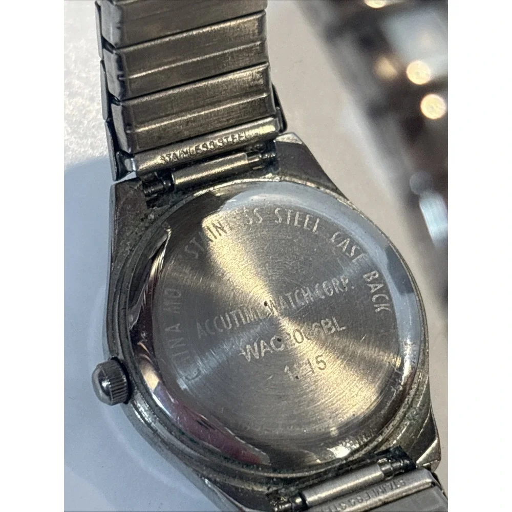 ACCUTIME WATCH CORP. WAC2006BL Quartz Analog Women's Watch Sz. 6 Untested